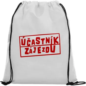Sportovní vak Vak na záda - Účastník zájezdu Bílá
