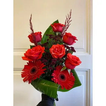 Smuteční dekorace Smuteční kytice - růže a gerbery