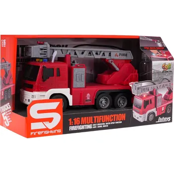 autíčko Hasičské auto s vodní, světelnou a zvukovou funkcí 24,5 x 8 x 14, 5 cm 1:16 červené/bílé