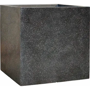 Květináč Baq Terrazzo Cube Black V 50 cm / D 50 cm