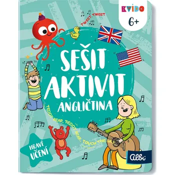Desková hra ALBI Sešit aktivit angličtina 6+ Kvído interaktivní úkoly pro děti | 65554
