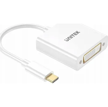 Kabel do PC UNITEK ADAPTÉR USB-C-DVI 1080P@60HZ,BÍLÝ,15CM M/F