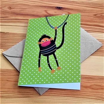 Přání s obálkou 120x170 mm - opičák