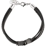 Náramek pánský z rec.kůže 43048.3 černý