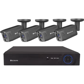 Securia Pro IP kamerový systém NVR4CHV8S-B SONY smart, černý Pevný disk: 4TB