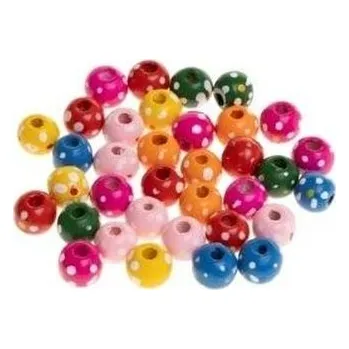 Set školních potřeb Koraliki drewniane do nawlekania kropki 10mm 35szt
