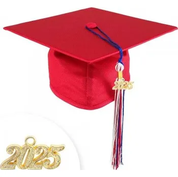 Čepice Promoční čepice STANDARD - červená, Barva střapce 911 - trikolóra