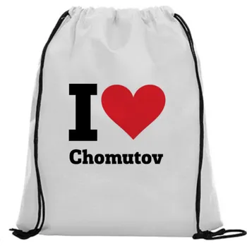 Sportovní vak Vak na záda - I love Chomutov Růžová