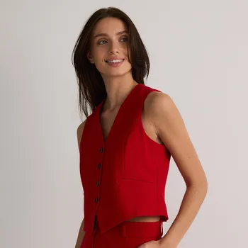 Dámské sako Reserved - Kostýmková vesta - červená - YS455-33X - YS455-33X-XS