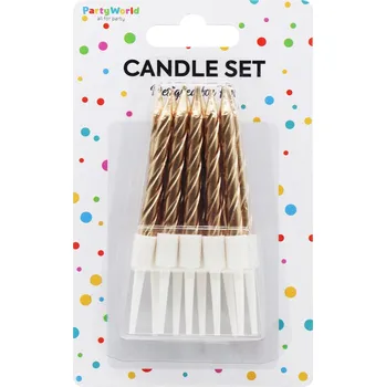 Svíčka Spirálové svíčky - rosegold, krátké