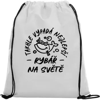 Sportovní vak Vak na záda - Takhle vypadá nejlepší rybář na světě Růžová