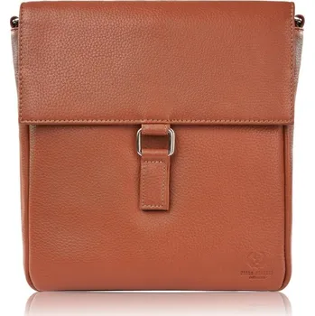 Kabelka Paolo Peruzzi Dámská kožená messenger taška malá Paolo Peruzzi; koňak