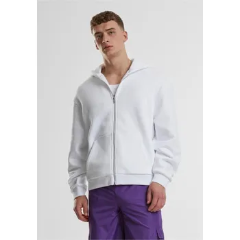 Pánská mikina Fluffy Zip Hoody - white 4XL
