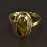 Goldpoint Zlatý prsten tygří oko Velikost: 60, Váha: 2.60 g