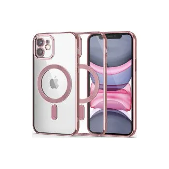 Pouzdro na mobilní telefon Zadní kryt s MagSafe pro iPhone 12 - růžový, průhledný