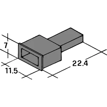 Auto elektroinstalace IMP Kryt kolíku 6,3mm černý