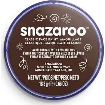 Karnevalový doplněk SNAZAROO Barva na obličej Tmavě hnědá (Dark Brown) 18ml 160180