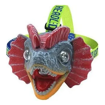 Čelovka Oxe LED čelová svítilna se zvukem Dilofosaurus