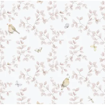 Tapeta ICH Wallcoverings Dětská vliesová tapeta na zeď, růžová, ptáčci, 284-1, Enzo, ICH Wallcoverings, velikost 10,05 x 0,53 m