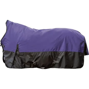 Vybavení pro koně HKM Výběhová deka vysoký krk -Milwaukee- 1200D, 100g lilac/black Velikost: 155 cm