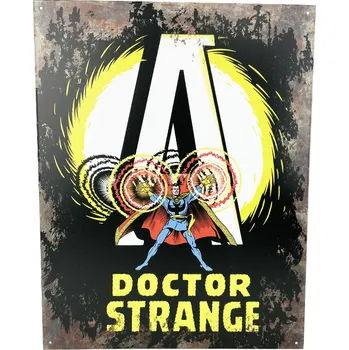 Plechová cedule D.E. metal signs Plechová cedule Doctor Strange 40,5 cm x 32 cm