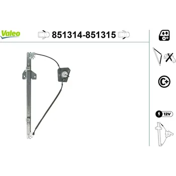 Stahovačka okna Zvedací zařízení oken VALEO 851314