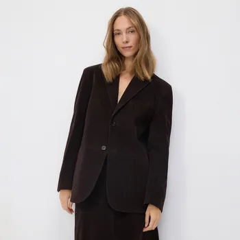 Reserved - Sako z viskózy - tmavě hnědá - 236EU-89X - 236EU-89X-L