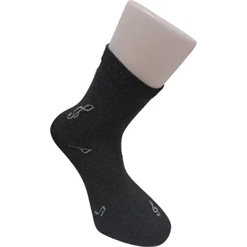 Dámské ponožky Aura Via Veselé ponožky Hudba Tmavě šedé 35-38