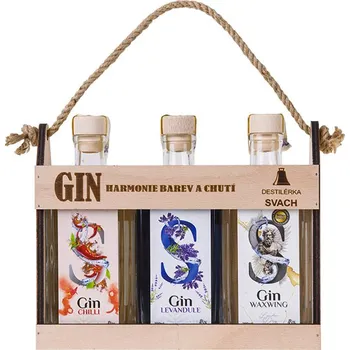 Gin Svachovka Gin Set : Chili + Levandule+Waxwing 3 x 0,2 l 44,33%