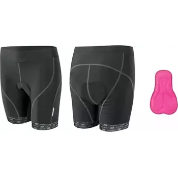 Cyklistické kalhoty Dámské cyklistické kraťasy Force Lady do pasu s vložkou - černé XL