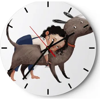 Hodiny Nástěnné hodiny do kuchyně 30x30 Pro děti Skleněné hodiny do obýváku Tiché