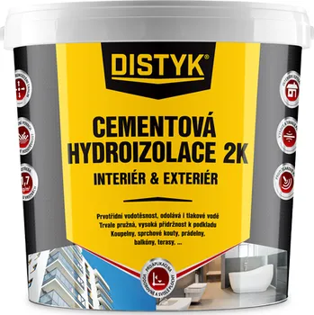 Hydroizolace Cementová hydroizolace 2K INTERIÉR A EXTERIÉR DISTYK Line 21 kg šedá