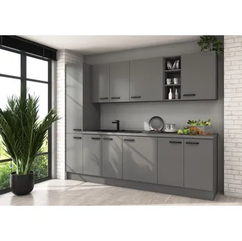 Kuchyňská linka Šedá kuchyňská linka Nessa