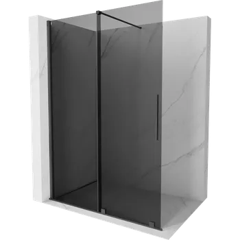 Mexen Velar Posuvná sprchová stěna Walk-in 150 x 200 cm, grafit 8 mm, kartáčovaná zbraňově šedá - 871-150-000-43-66 Sprchové stěny