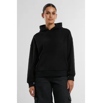 Dámská mikina Ladies Jacquard Velvet Oversized Hoodie - black L