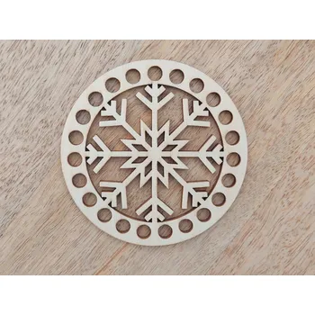 Vánoční dekorace Vánoční baňka k obháčkování – 8cm – vločka