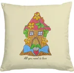 Polštář bavlněný s potiskem Skřítci