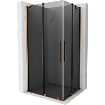 Mexen Velar Duo posuvná sprchová kabina 100 x 90 cm, grafit, růžové zlato - 871-100-090-42-60 Sprchové kouty