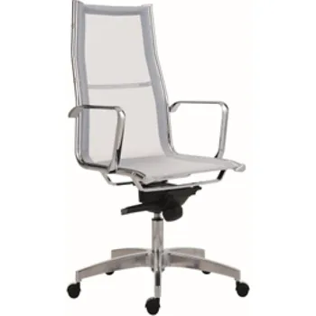 ANTARES Síťovaná kancelářská židle KASE 8800 - vysoký opěrák, bílá síťovina