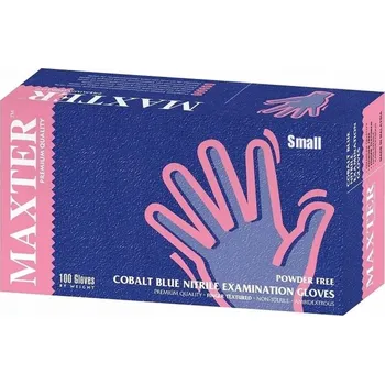Vyšetřovací rukavice Maxter Nitrilové rukavice Cobalt Blue vel. S 100 ks.