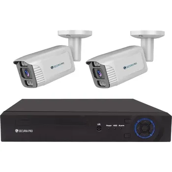 Kompletní kamerový systém Securia Pro IP kamerový systém NVR2CHV8S-W SONY smart, bílý, kov Pevný disk: 2TB