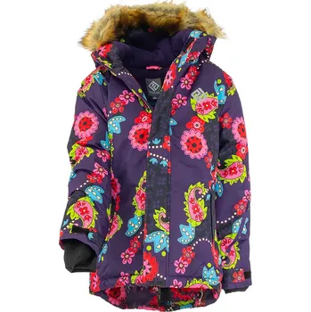 Kojenecká bunda Pidilidi Dívčí bunda lyžařská zimní Kindu Pidilidi, vínová Vel. 110