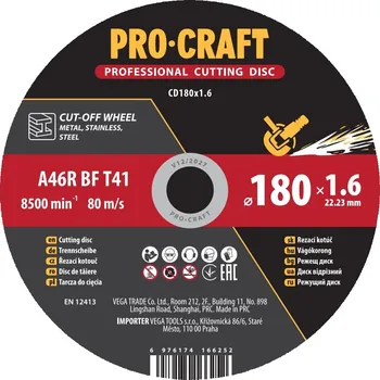 Řezný kotouč Řezný kotouč Procraft CD180x1.6 | CD180x1.6