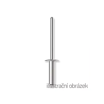 Nýt Nýt trhací AlSt 4,8 x 6 mm, DIN 7337, plochá hlava