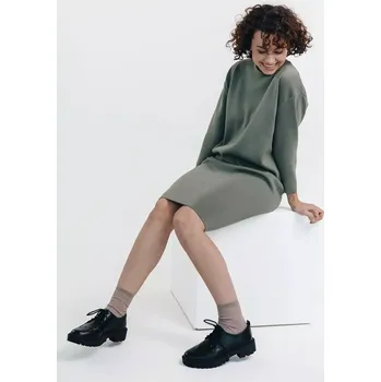 Dámské šaty Dámské vlněné šaty M-L Olivová