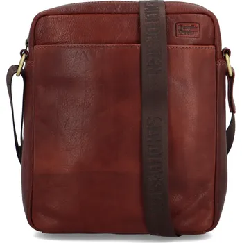 Pánská kožená crossbody taška koňakově hnědá - SendiDesign Bruno koňak