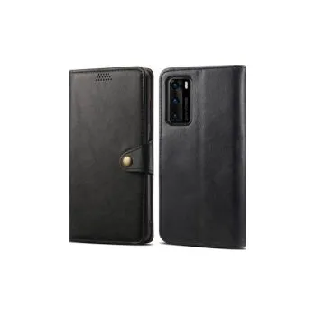 Pouzdro na mobilní telefon Lenuo Leather flipové pouzdro pro Huawei P40, černá