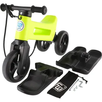 Odrážedlo Odrážedlo FUNNY WHEELS Rider SuperSport YETTI 3v1 limetkové/černé s popruhem, lyžemi a tichými koly