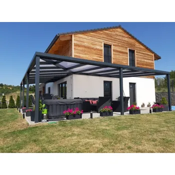 Pergola Rohová hliníková pergola POLLARD s polykarbonátem