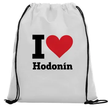 Sportovní vak Vak na záda - I love Hodonín Bílá